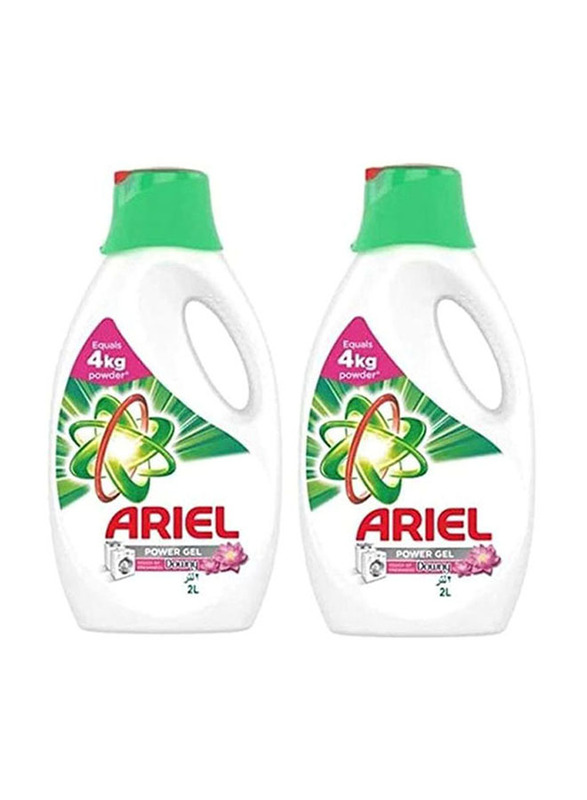Ariel Automatic Downy Laundry Detergent Power Gel, 2 x 2 Liters