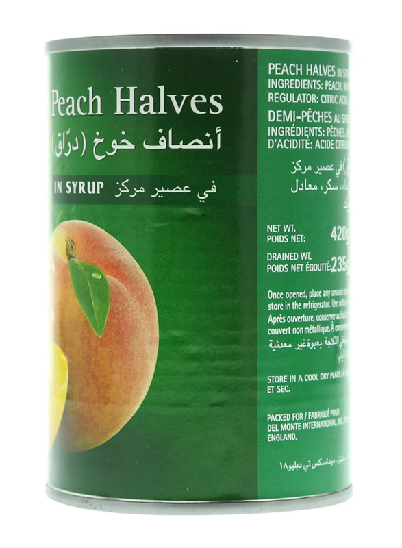 Del Monte Peach Halves in Syrup, 420g
