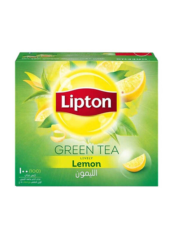 

Lipton Lemon Green Tea Bags, 100 Pieces