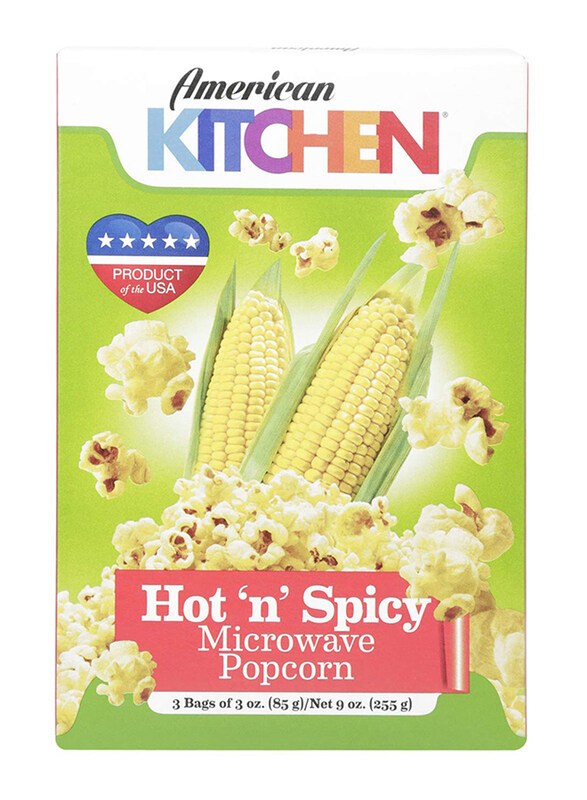 

American Kitchen Hot N Spicy Microwave Popcorn, 255g