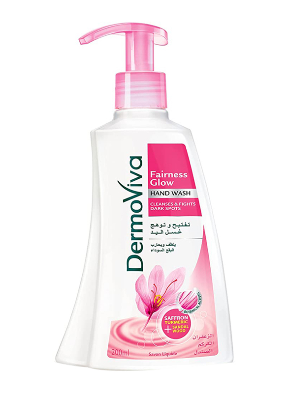 DermoViva Fairness Glow Hand Wash with Saffron, Turmeric & Sandalwood, 200ml