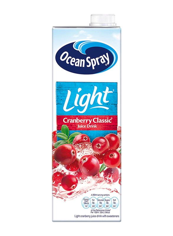 Ocean Spray Long Life Light Cranberry Classic Juice with Sweetener, 1 Liter