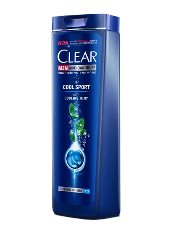 Clear Men Cool Sport Menthol Nourishing & Anti-Dandruff Shampoo with Cooling Mint, 400 ml