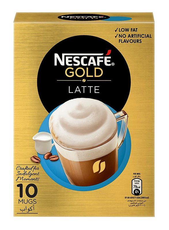 Nescafe Gold Unsweetened Cappuccino Instant Coffee, 10 Sachets x 14.2g