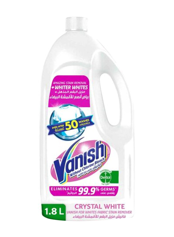 Vanish Crystal White for White Fabric Stain Remover, 1.8 Liters