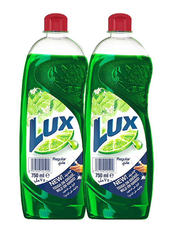 Lux Sunlight Regular Dishwashing Liquid, 2 Bottles x 750ml