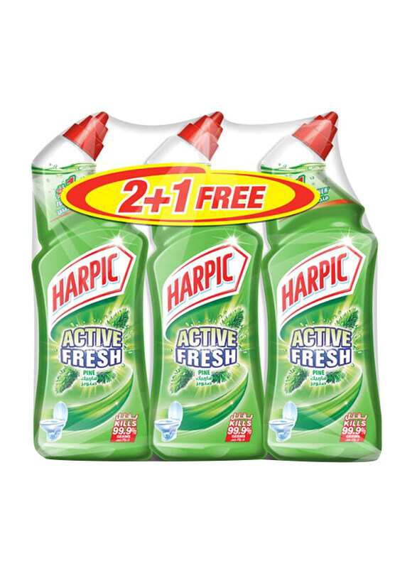 

Harpic Active Fresh Toilet Cleaner Liquid with Pine Scent, 3 Pieces x 750ml