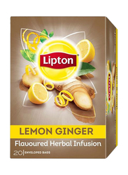 Lipton Lemon & Ginger Infused Herbal Tea Bags, 20 Pieces