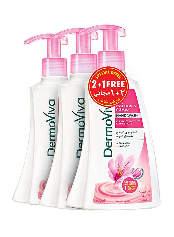 

Dermoviva Fairness Hand Wash, Pink, 200ml, 3 Pieces