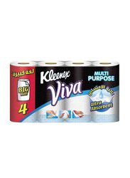 Kleenex Viva Multi-Purpose Ultra Absorbent Rolls, 4-Pieces, White