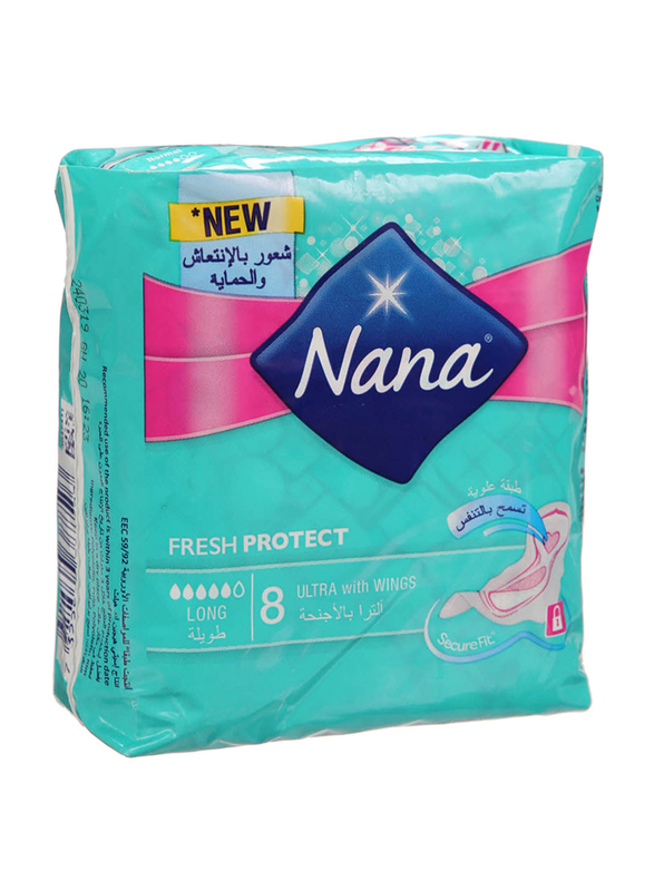 Nana Freshness & Protection Long Ultra Thin Pads With Wings Heavy