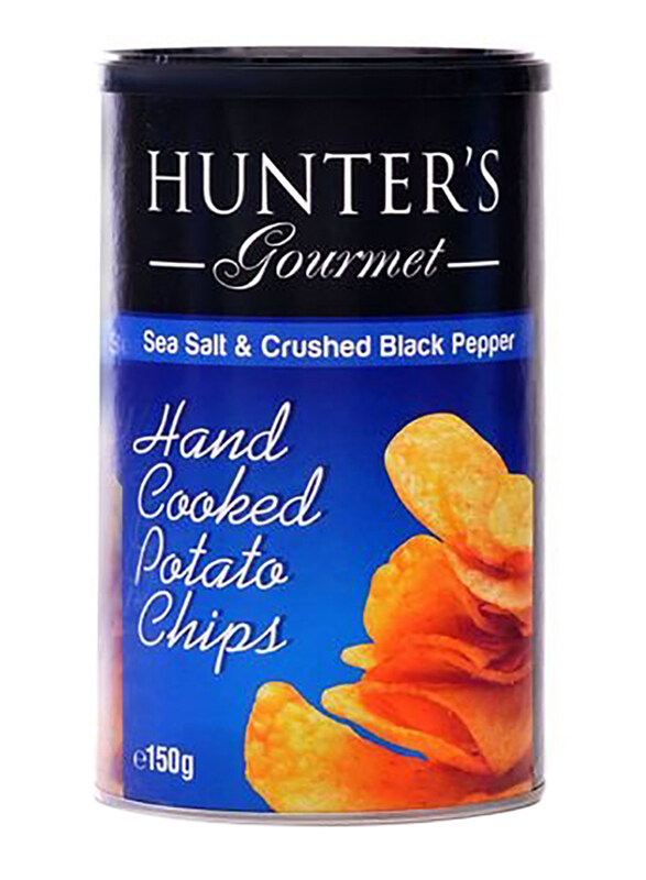 

Hunter's Gourmet Hand Cooked Crinkle Cut Sea Salt & Crushed Black Pepper Potato Chips, 140g