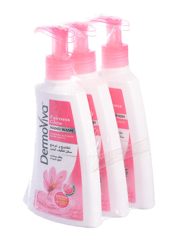 Dermoviva Fairness Hand Wash, Pink, 200ml, 3 Pieces