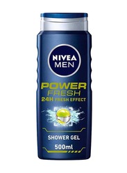 Nivea Men Power Fresh 24h Citrus Scent Shower Gel, 500ml