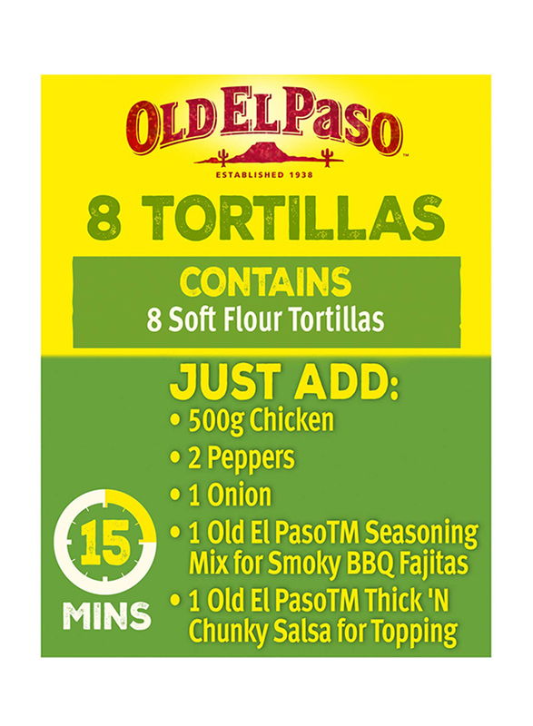Old El Paso Regular Soft Flour Tortilla Wraps, 8 Pieces, 326g
