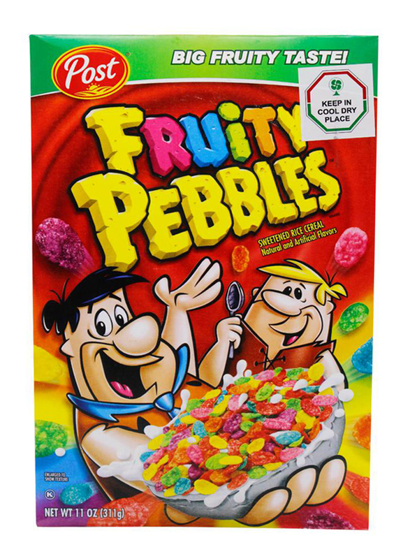 Post Fruity Pebbles Sweetened Rice Cereal, 311g