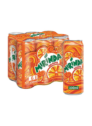 Mirinda Orange Soft Drink, 6 x 330ml