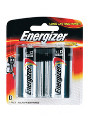 Energizer Max +D Alkaline Battery, 2 Piece, Multicolor