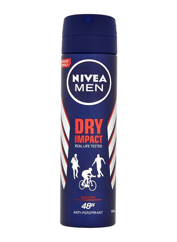 

Nivea Men Dry Impact 48H Antiperspirant Deodorant Spray, 150ml