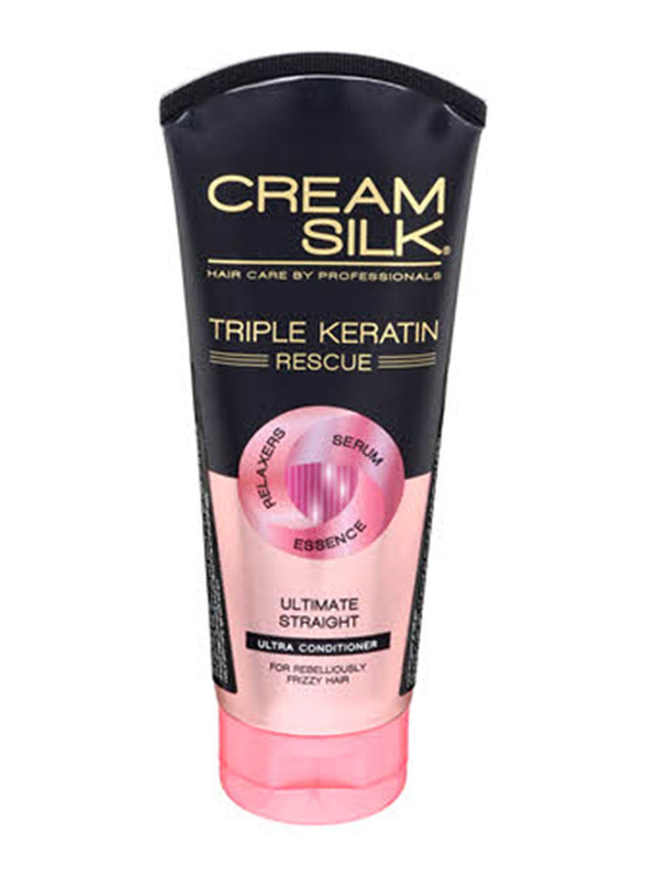 Cream Silk Triple Keratin Rescue Ultimate Straight Conditioner for Dry Hair, 170ml