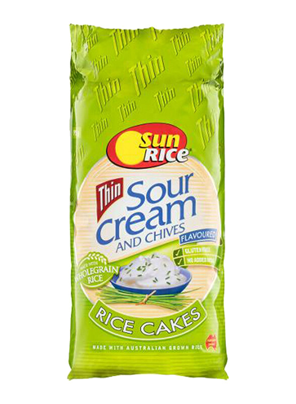 

Sun White Sour Cream and Chives Rice Cakes, 195g