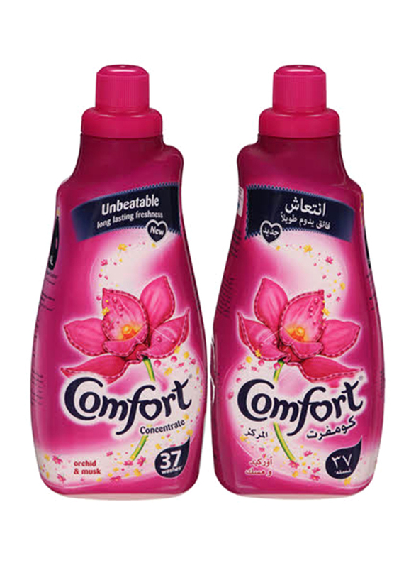Comfort Orchid & Musk Fabric Softeners, 2 Bottles x 1 Liters