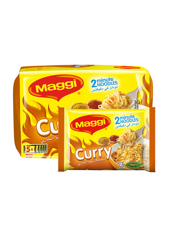 

Maggi 2 Minute Curry Flavour Instant Noodles, 5 x 79g