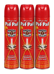 Pif Paf Power Gard Flying Mosquito & Fly Insect Killer Spray, 3 Pieces x 400ml