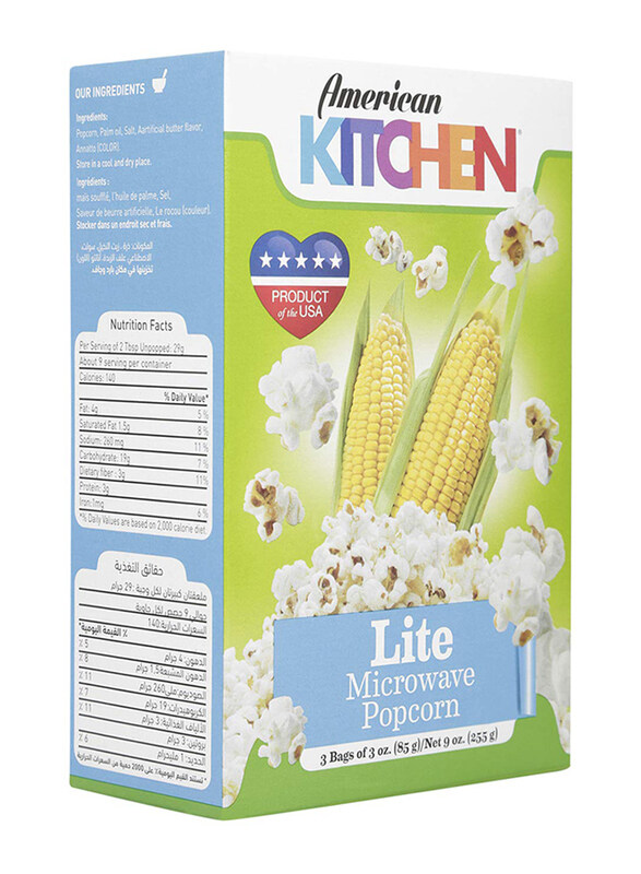 

American Kitchen Lite Microwave Popcorn, 255g