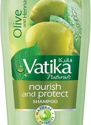 Vatika Naturals Nourishing & Protecting Shampoo with Olive & Henna Extracts, 2 x 400 ml