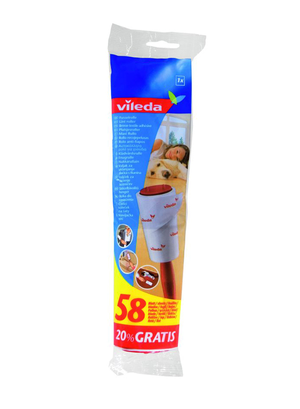 Vileda Lint Roller, 58 Sheets