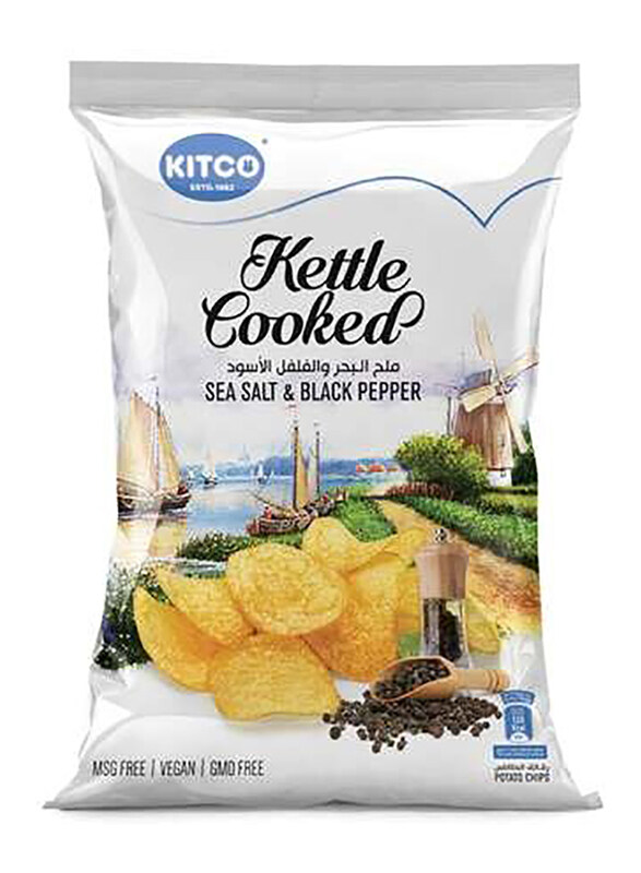 

Kitco Kettle Cooked Sea Salt & Black Pepper Chips, 150g