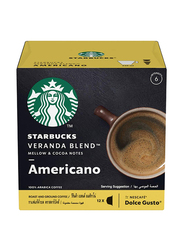 Starbucks Veranda Blend Blonde Roast Arabica Americano Coffee Capsules, 12 x 8.5g