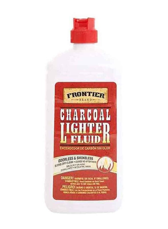 Frontier Fluid Smokeless & Odorless Charcoal Lighter, 473ml, White/Red