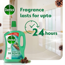 Dettol Antibacterial 3x Power Floor Cleaner with Pine Scent, 1.8 Liters