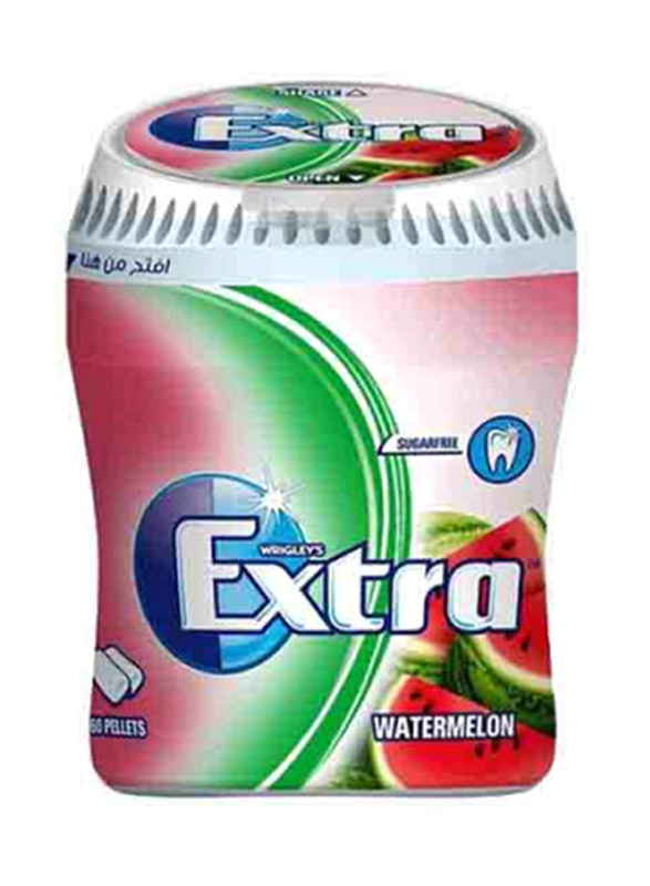 Wrigleys Extra Watermelon Biggies Bottle Chewing Gum, 60 Pieces