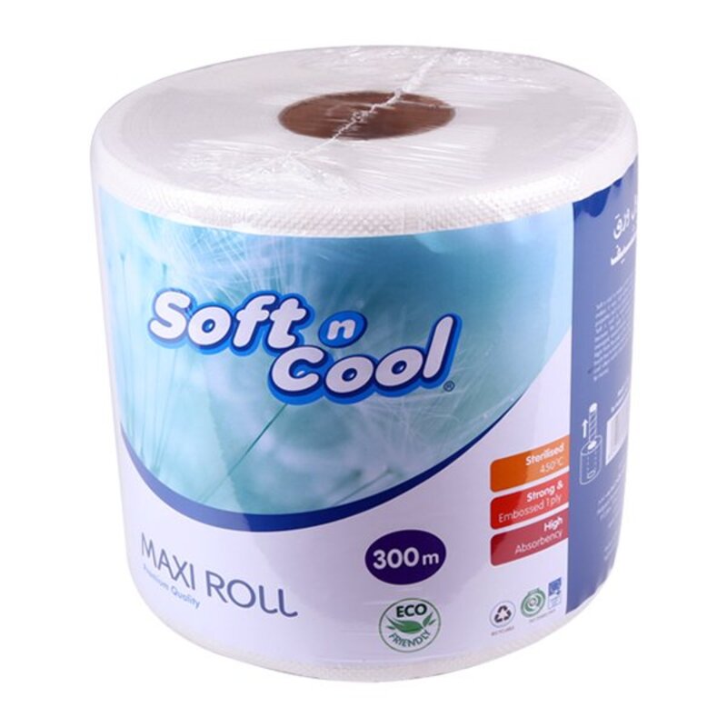 Soft N Cool Embossed Maxi Roll, 2 Ply