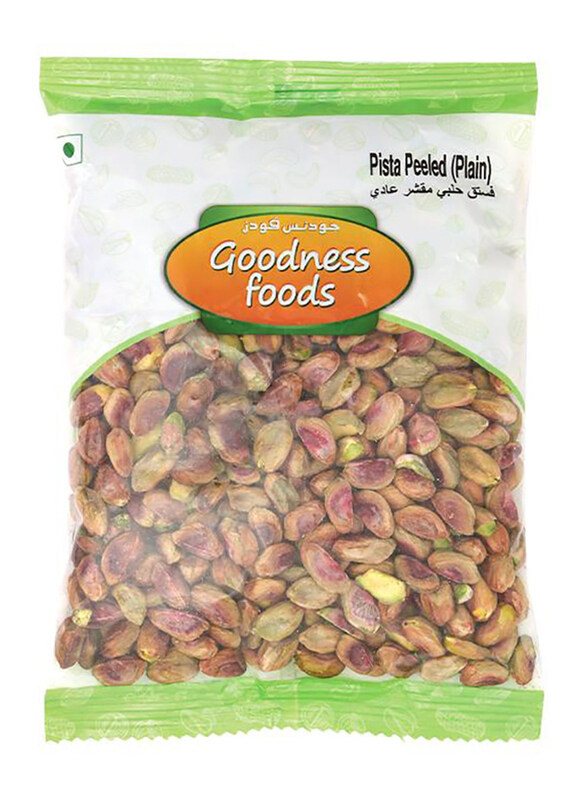 

Goodness Foods Raw Peeled Pistachios, 100g