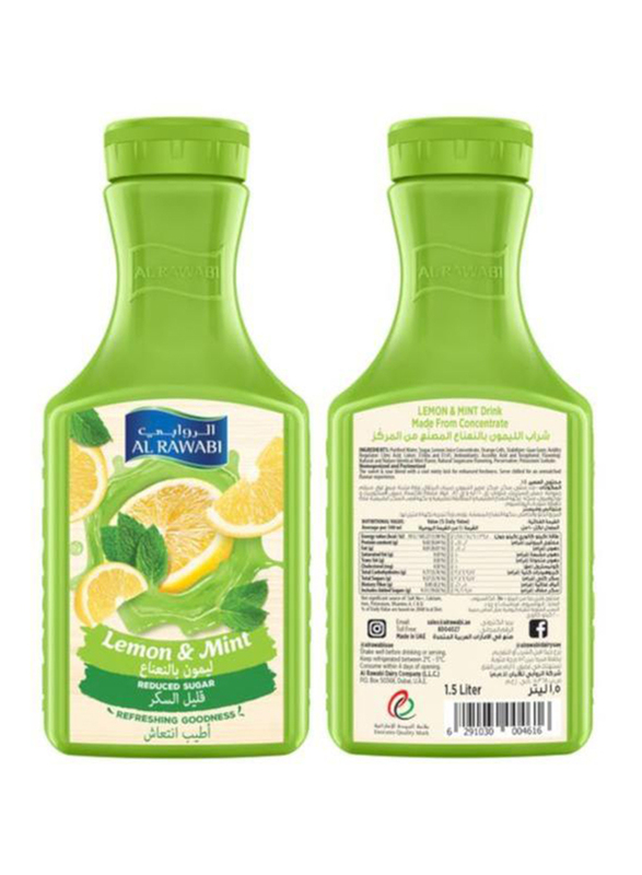 Al Rawabi Lemon & Mint Juice, 1.5 Litres