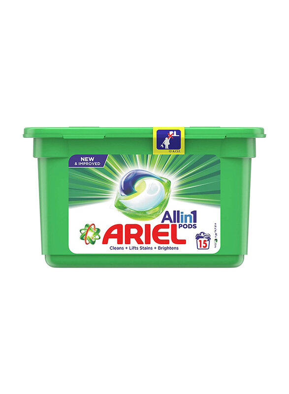 

Ariel Original All in One Laundry Detergent Pods, 15 x 27g