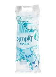Gillette Venus Simply Disposable Razor, 4 Pieces