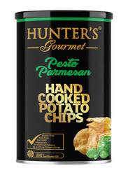 Hunter's Gourmet Pesto Parmesan Hand Cooked Potato Chips Tin, 150g
