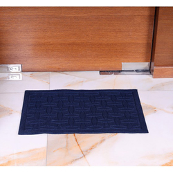 Royalford Rubber Indoor/Outdoor Door Mat, 40 x 60cm, RF4953, Dark Blue