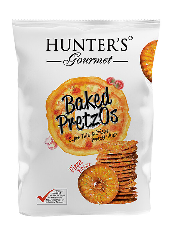 

Hunter's Gourmet Baked Pretzos Pretzel Chips Pizza Flavour, 160g