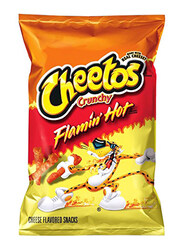 Cheetos Crunch Flamin' Hot Cheese Flavoured Snacks, 35.4g