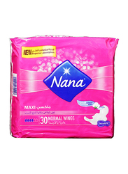 Nana Maxi Normal Wings Sanitary Pads, 30 Pads