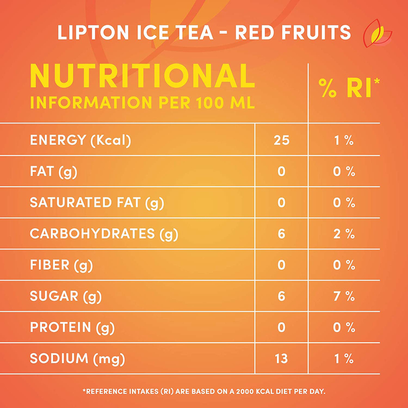 Lipton Red Fruits Ice Tea, 6 x 315ml