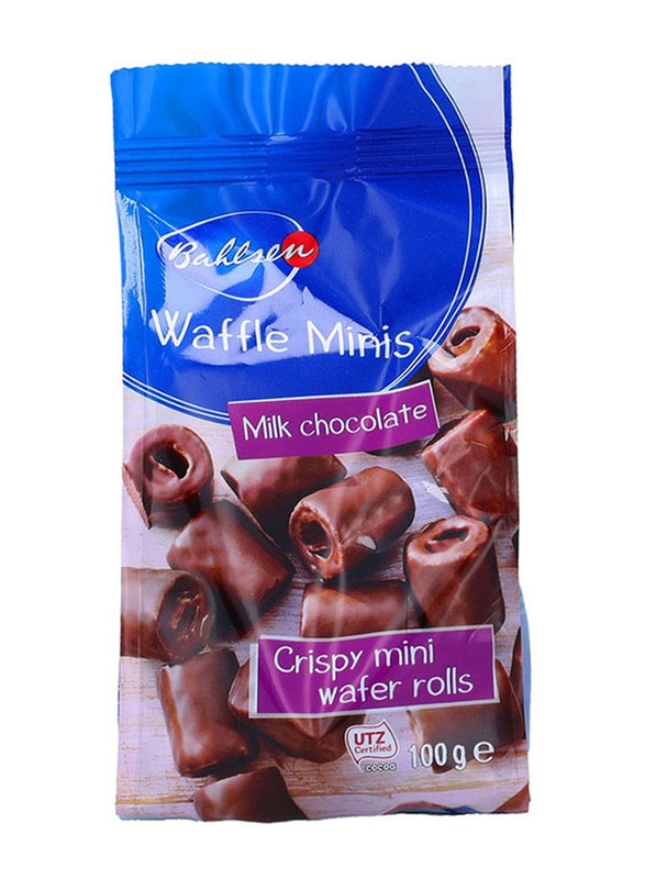 Bahlsen Waffeletten Mini Milk Chocolate Coated Wafer Rolls, 100g