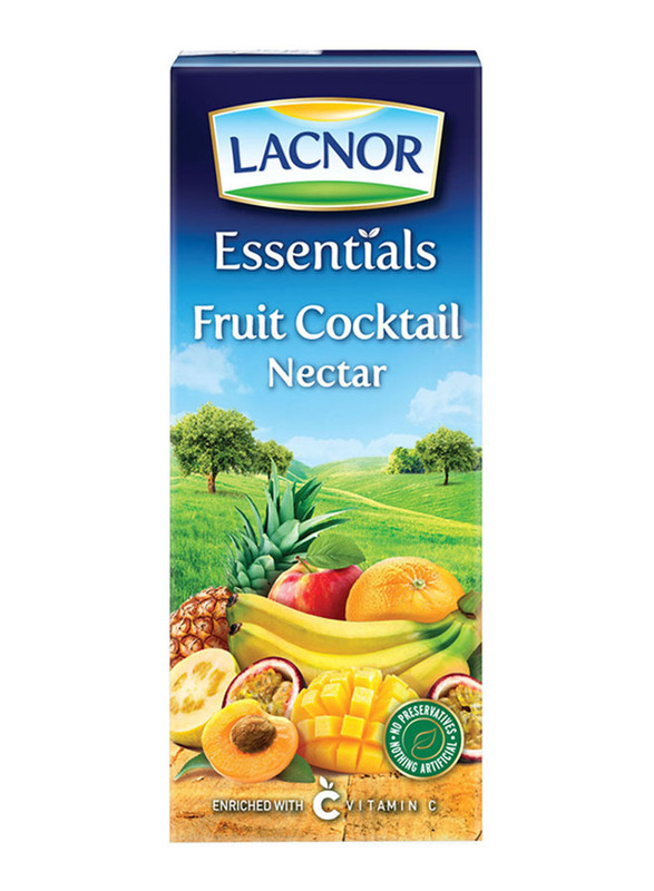Lacnor Essentials Long Life Fruit Cocktail Juice, 8 x 180 ml