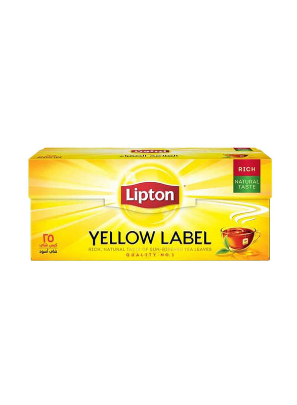 Lipton Yellow Label Black Tea Bags, 25 Tea Bags